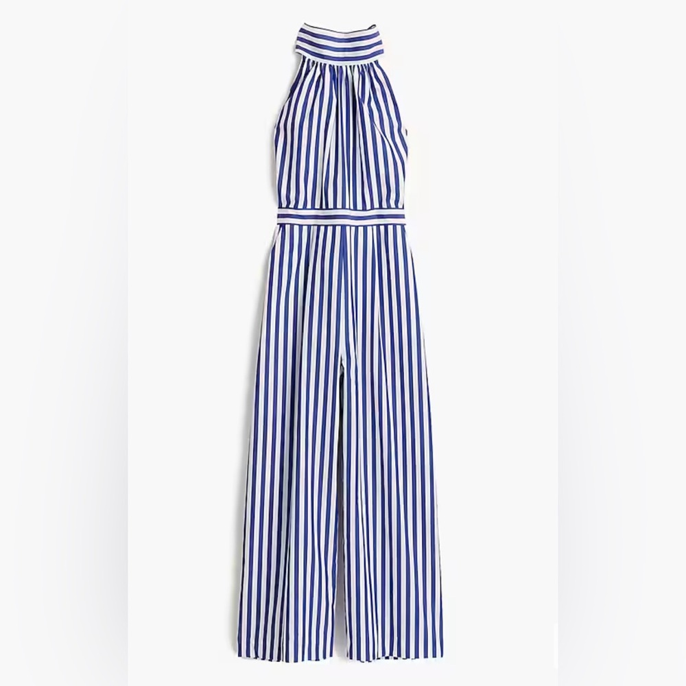 J. Crew Striped Halter Jumpsuit
